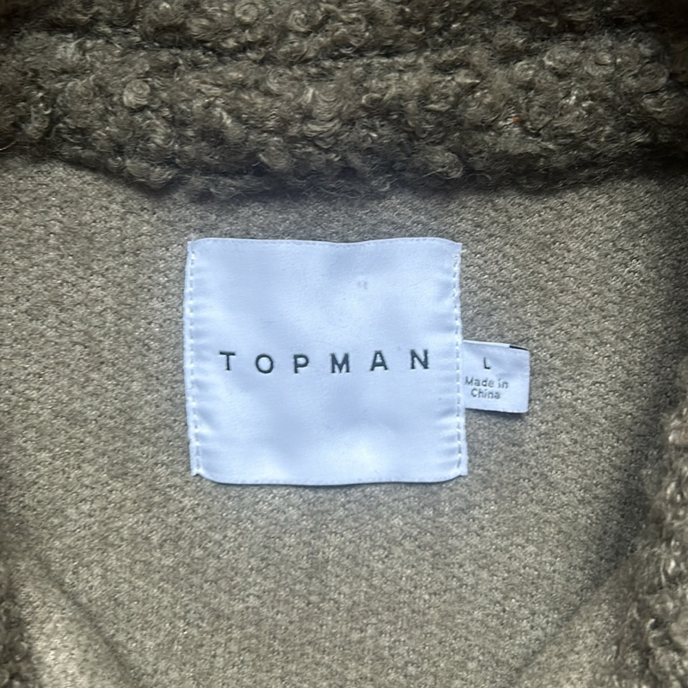 Topman Textured Button-Down Shacket Size Large - image 2